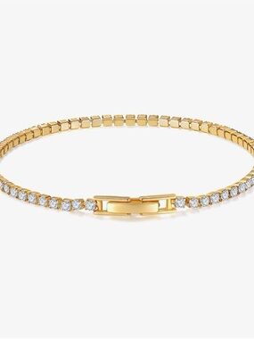 MINDIHA Gold Tennis Bracelet